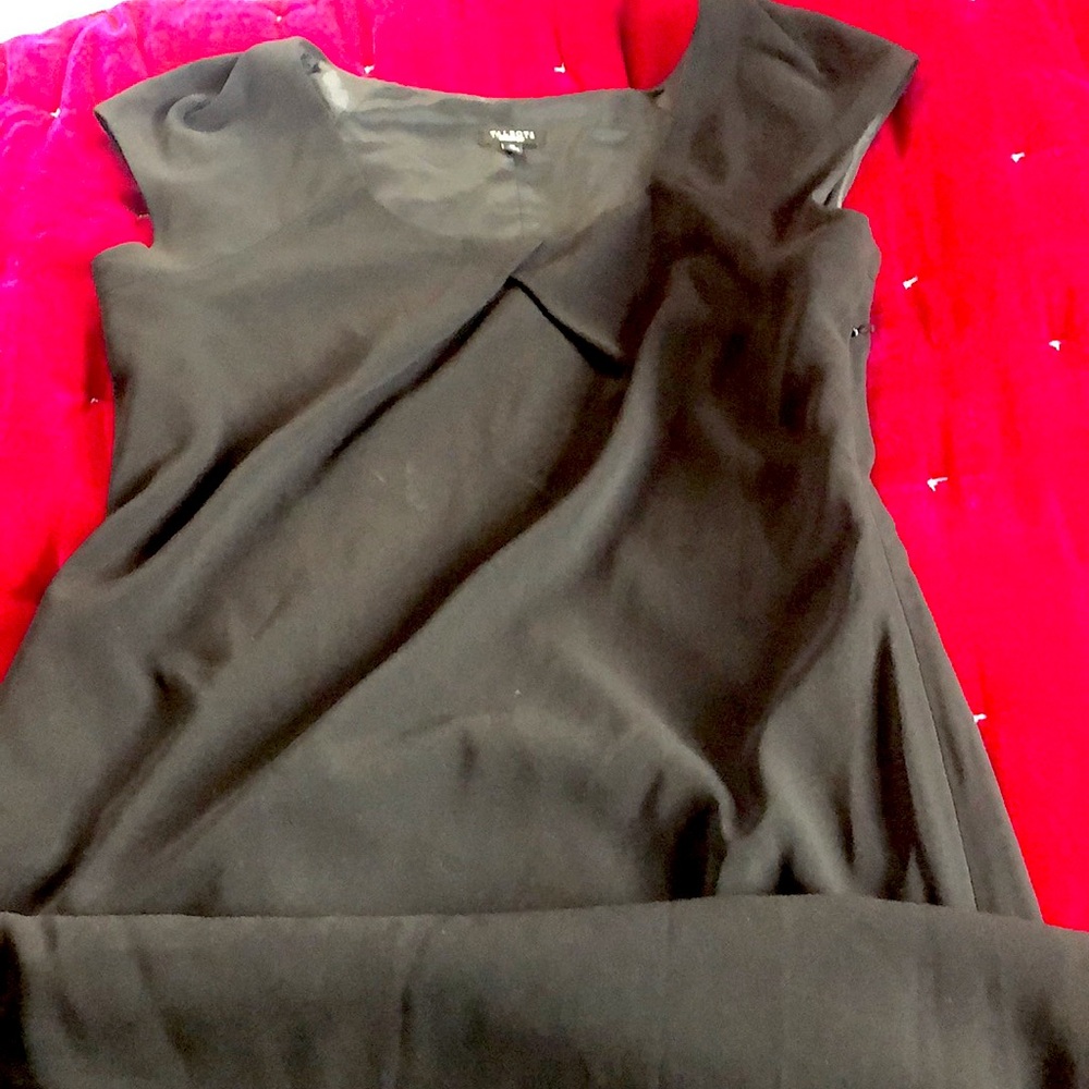 Talbots Elegant Long Black Shift Dress